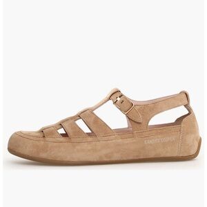 NWT Candice Cooper Rock T-Bar Fisherman Sandal in Cappuccino